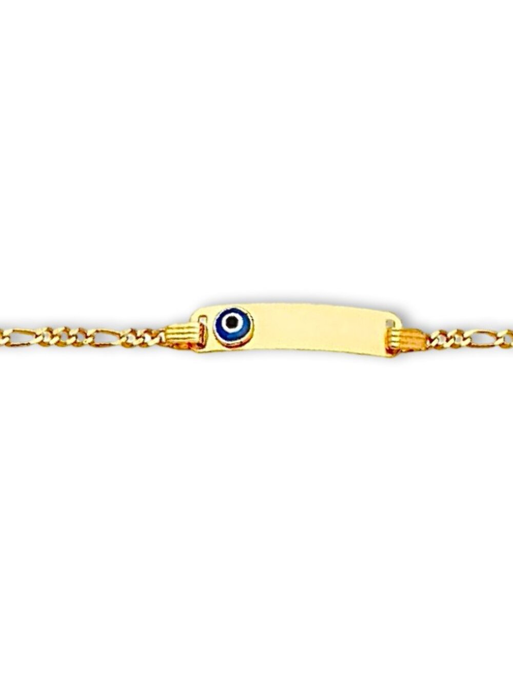 14K Gold Baby ID Bracelet With Evil Eye | Newborn Jewelry By Tehrani Jewelry